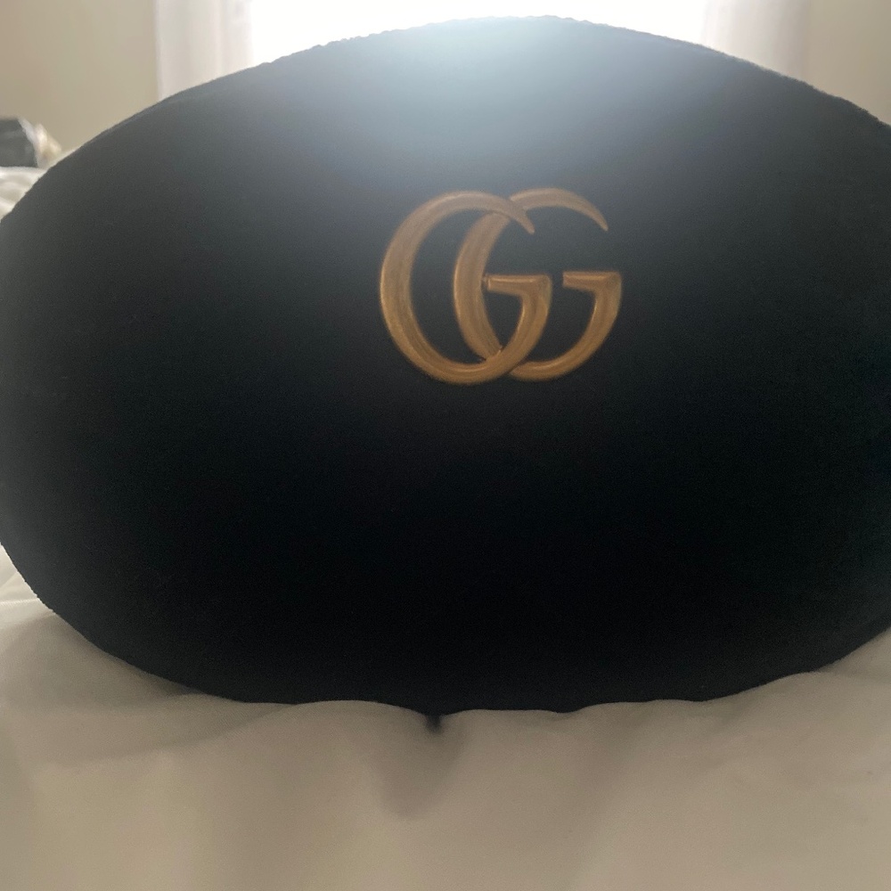 Gucci Black Matelassé Velvet Mini GG Marmont Belt Bag